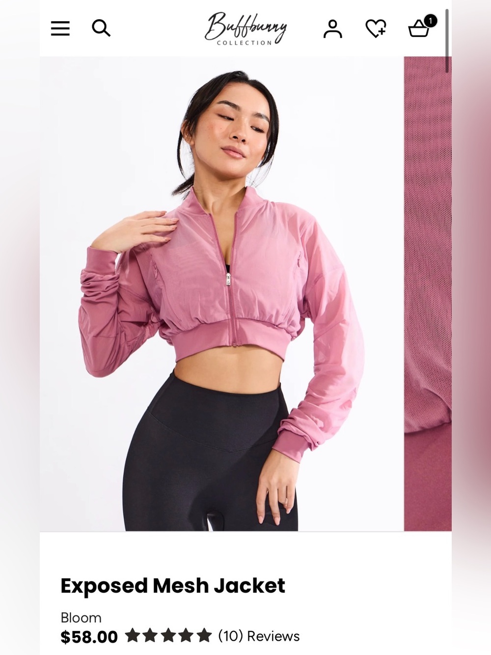 Buffbunny exposed mesh jacket bloom